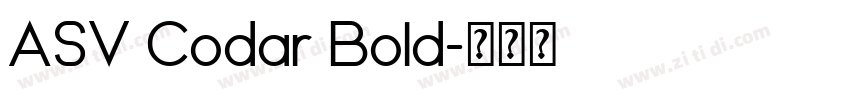 ASV Codar Bold字体转换